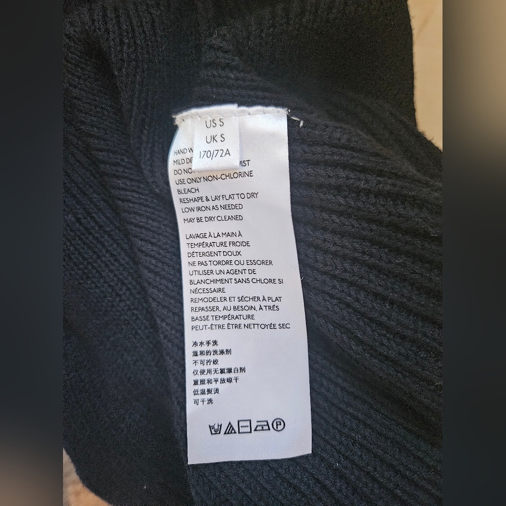 🔥NWT Free People Ribbed Sweater Skirt Black Size Small - Picture 10 of 10